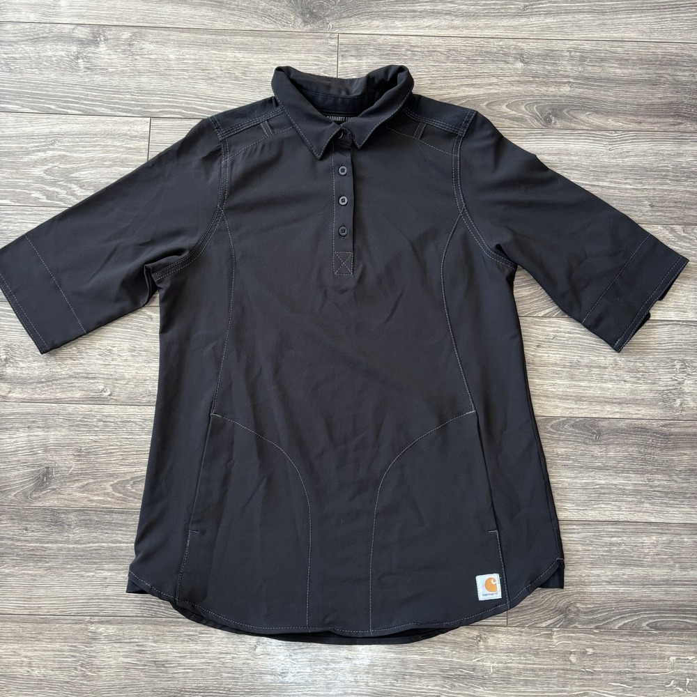 Carhartt Scrub Shirt Womens Small Force‎ Crossflex Convertible Sleeve Healthcare
